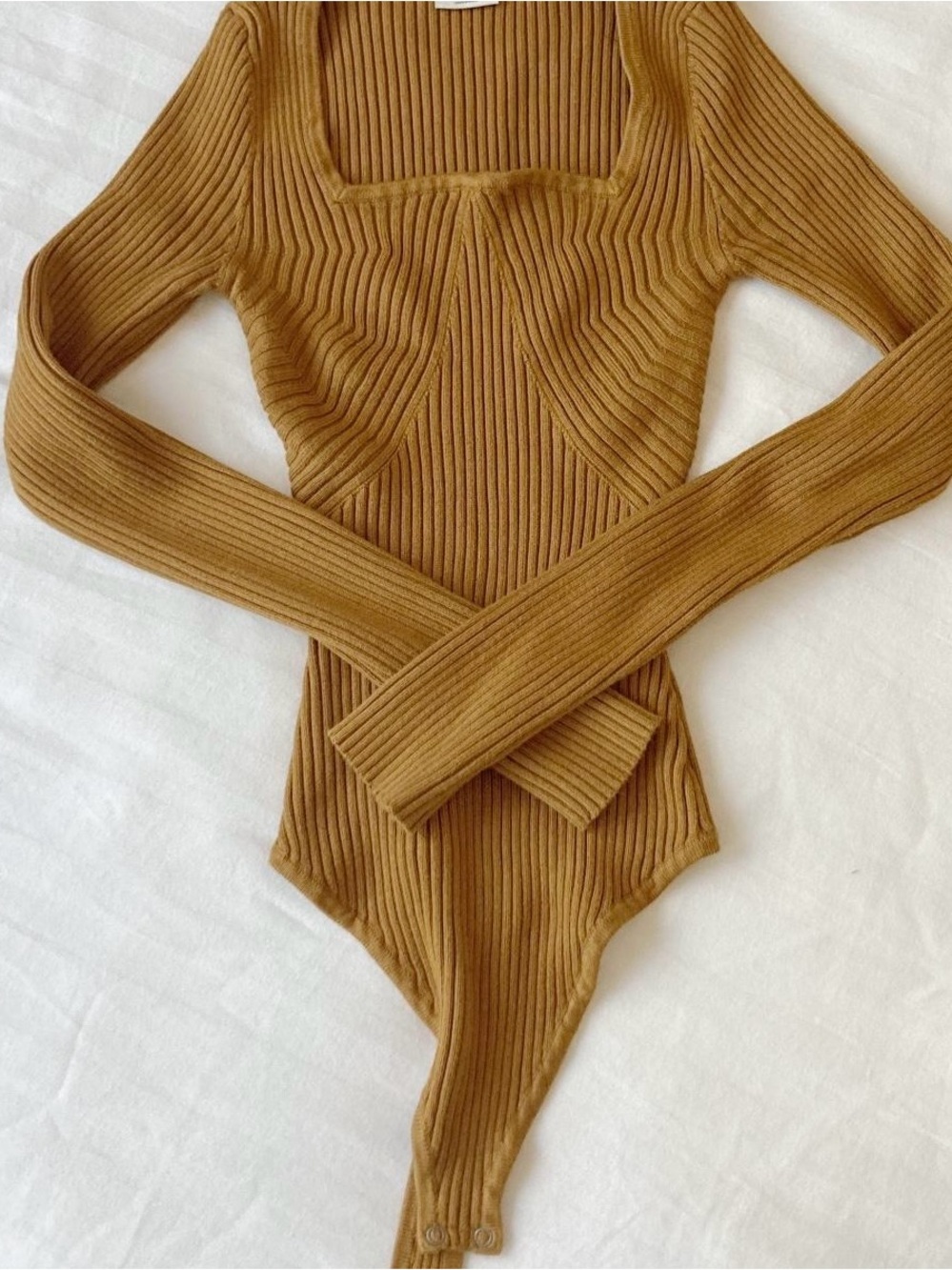 Abercrombie & Fitch Women's Brown and Tan Bodysuit